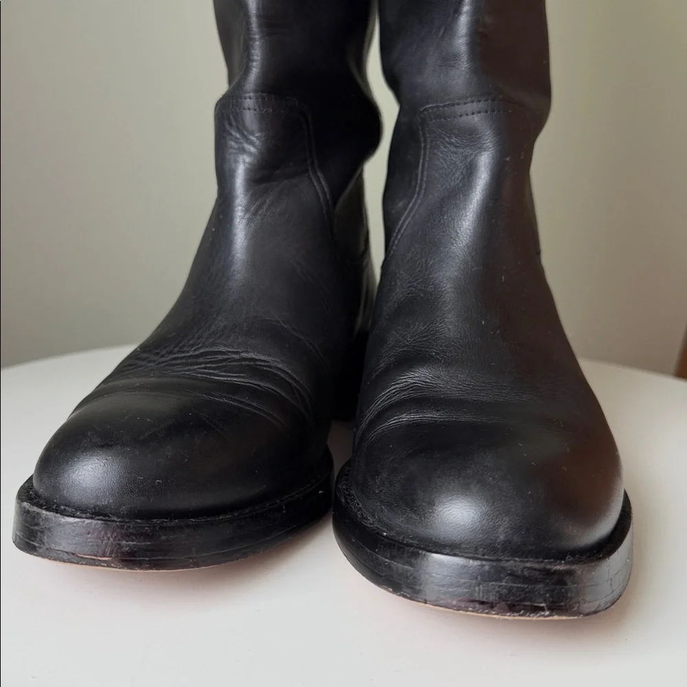 J. Crew Leather Over the Knee Boots Pull On Fold Over Riding Equestrian #BA769 8